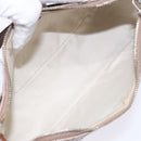 Salvatore Ferragamo Gancini Shoulder Bag Leather Gold Purple gray Auth 137035-11