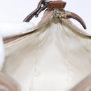 Salvatore Ferragamo Gancini Shoulder Bag Leather Gold Purple gray Auth 137035-19