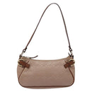 Salvatore Ferragamo Gancini Shoulder Bag Leather Gold Purple gray Auth 137035-13