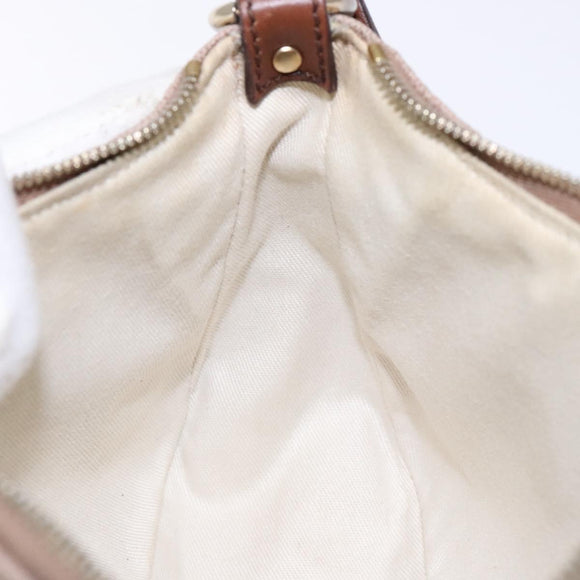 Salvatore Ferragamo Gancini Shoulder Bag Leather Gold Purple gray Auth 137035