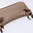 Salvatore Ferragamo Gancini Shoulder Bag Leather Gold Purple gray Auth 137035-6