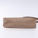 Salvatore Ferragamo Gancini Shoulder Bag Leather Gold Purple gray Auth 137035-5