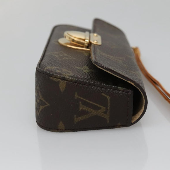 LOUIS VUITTON Monogram Pochette lagoon Glasses Case M60008 LV Auth 137059