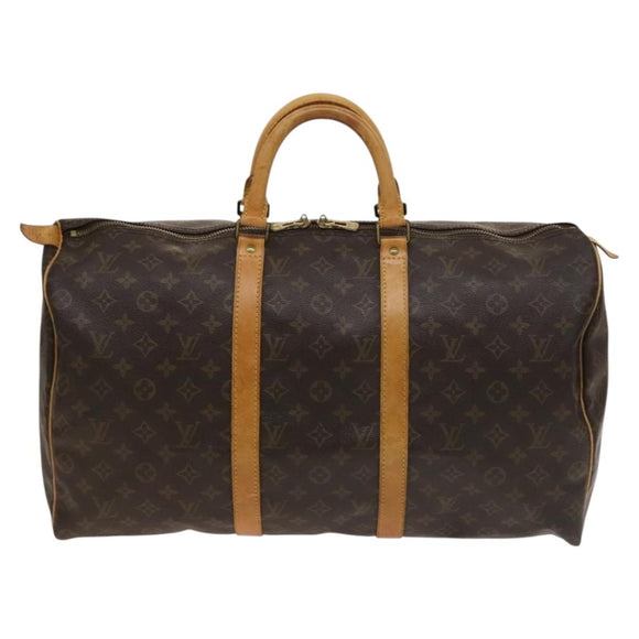 LOUIS VUITTON Monogram Keepall 50 Boston Bag M41426 LV Auth 137093