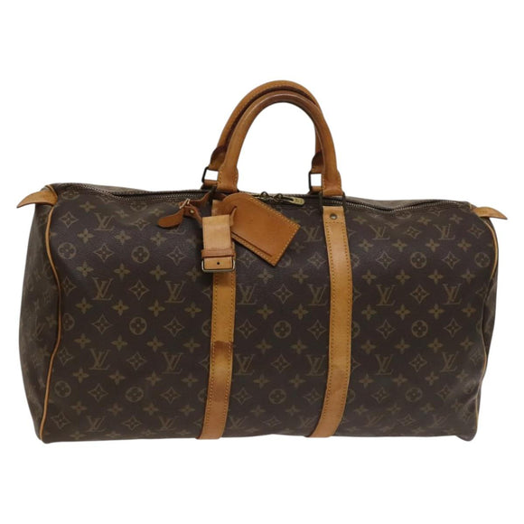 LOUIS VUITTON Monogram Keepall 50 Boston Bag M41426 LV Auth 137095