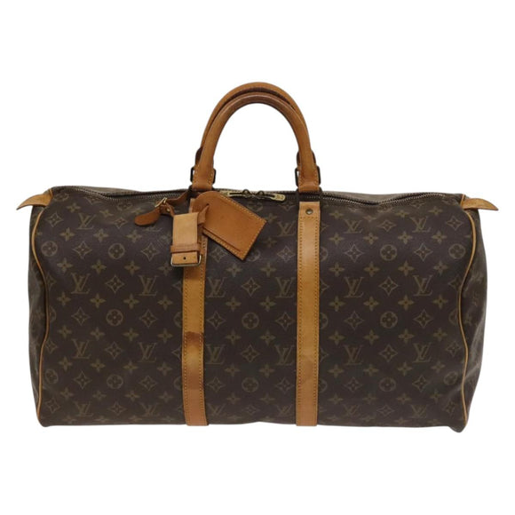 LOUIS VUITTON Monogram Keepall 50 Boston Bag M41426 LV Auth 137095