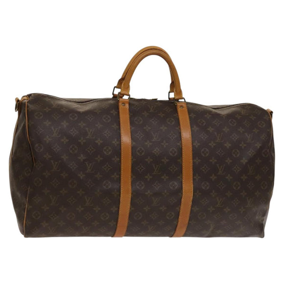 LOUIS VUITTON Monogram Keepall Bandouliere 60 Boston Bag M41412 LV Auth 137098