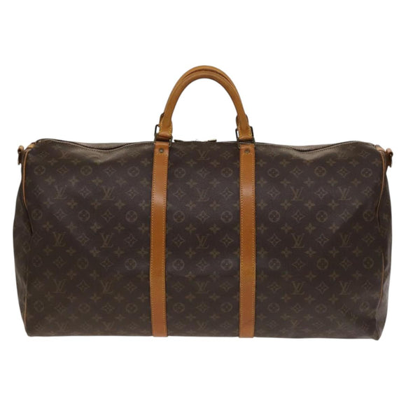 LOUIS VUITTON Monogram Keepall Bandouliere 60 Boston Bag M41412 LV Auth 137098