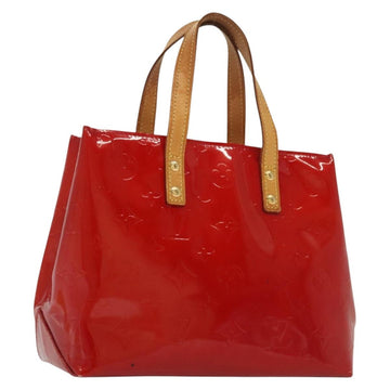 LOUIS VUITTON Monogram Vernis Reade PM Hand Bag Red Rouge M91088 LV Auth 137115