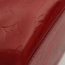 LOUIS VUITTON Monogram Vernis Reade PM Hand Bag Red Rouge M91088 LV Auth 137115-9