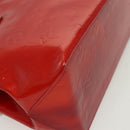 LOUIS VUITTON Monogram Vernis Reade PM Hand Bag Red Rouge M91088 LV Auth 137115-16