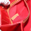 LOUIS VUITTON Monogram Vernis Reade PM Hand Bag Red Rouge M91088 LV Auth 137115-12