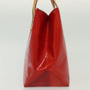 LOUIS VUITTON Monogram Vernis Reade PM Hand Bag Red Rouge M91088 LV Auth 137115-3