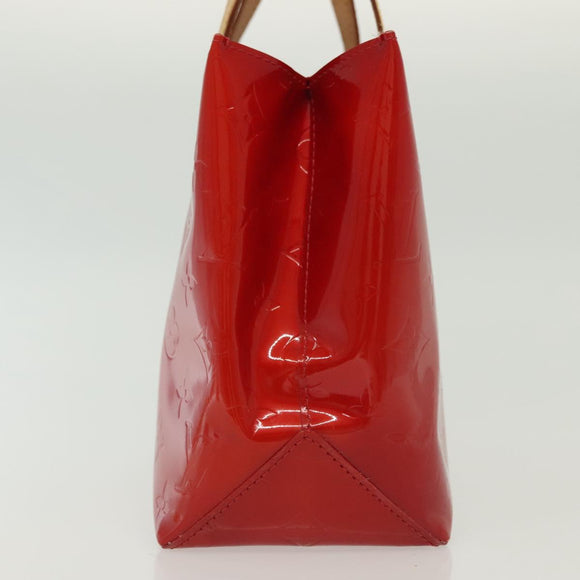 LOUIS VUITTON Monogram Vernis Reade PM Hand Bag Red Rouge M91088 LV Auth 137115