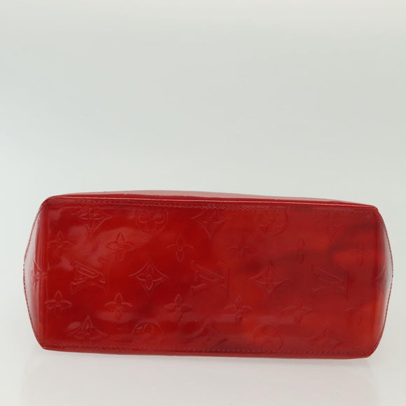 LOUIS VUITTON Monogram Vernis Reade PM Hand Bag Red Rouge M91088 LV Auth 137115