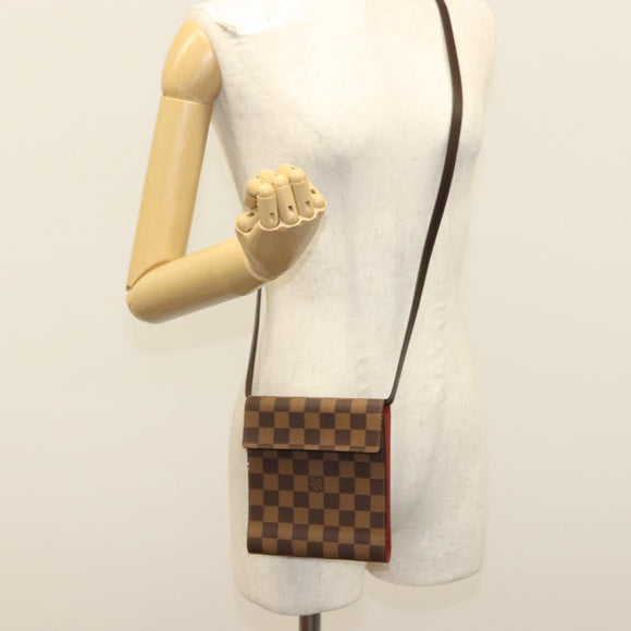 LOUIS VUITTON Damier Ebene CD Case LV Auth 137117