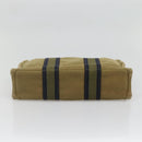 HERMES Fourre Tout PM Hand Bag Canvas Green Gray Auth 137122-10