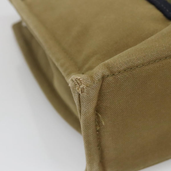 HERMES Fourre Tout PM Hand Bag Canvas Green Gray Auth 137122