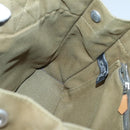 HERMES Fourre Tout PM Hand Bag Canvas Green Gray Auth 137122-16