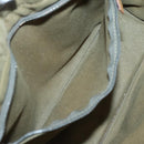 HERMES Fourre Tout PM Hand Bag Canvas Green Gray Auth 137122-18