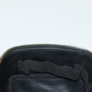 CHANEL Vanity Pouch Patent leather Black Gold CC Auth 137125-19
