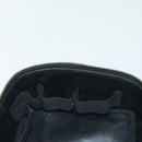 CHANEL Vanity Pouch Patent leather Black Gold CC Auth 137125-20