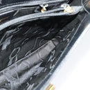 Salvatore Ferragamo Gancini Shoulder Bag Leather Black Gold Auth 137128-17