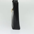 Salvatore Ferragamo Gancini Shoulder Bag Leather Black Gold Auth 137128-4