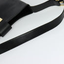 Salvatore Ferragamo Gancini Shoulder Bag Leather Black Gold Auth 137128-7
