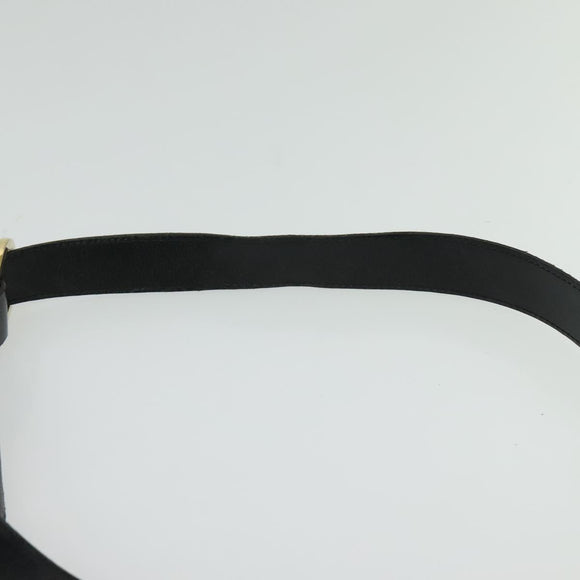 Salvatore Ferragamo Gancini Shoulder Bag Leather Black Gold Auth 137128