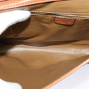 CELINE Macadam Canvas Shoulder Bag PVC Leather Brown Gold Auth 137130-10