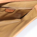 CELINE Macadam Canvas Shoulder Bag PVC Leather Brown Gold Auth 137130-19