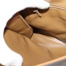 CELINE Macadam Canvas Shoulder Bag PVC Leather Brown Gold Auth 137130-20