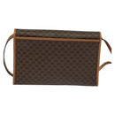 CELINE Macadam Canvas Shoulder Bag PVC Leather Brown Gold Auth 137130-2