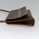 CELINE Macadam Canvas Shoulder Bag PVC Leather Brown Gold Auth 137130-3