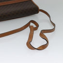 CELINE Macadam Canvas Shoulder Bag PVC Leather Brown Gold Auth 137130-7