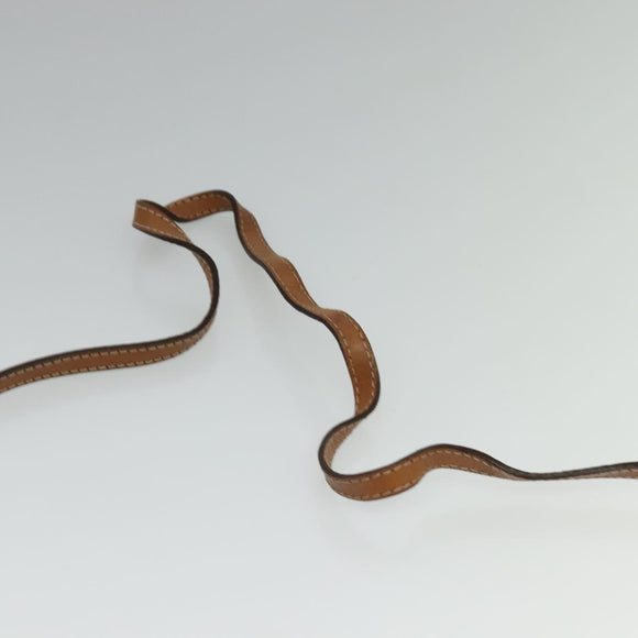 CELINE Macadam Canvas Shoulder Bag PVC Leather Brown Gold Auth 137130