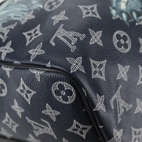 LOUIS VUITTON Monogram Savanna Keepall Bandouliere 45 Bag M54129 LV Auth 137148M