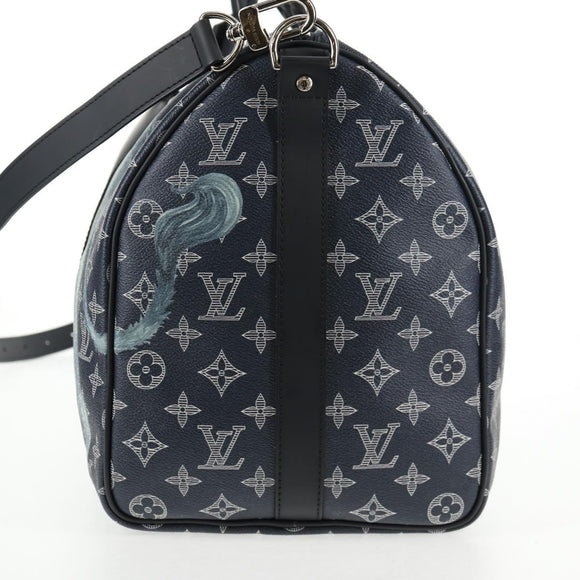 LOUIS VUITTON Monogram Savanna Keepall Bandouliere 45 Bag M54129 LV Auth 137148M