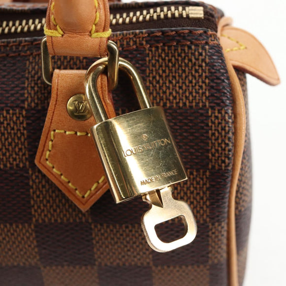 LOUIS VUITTON Damier Ebene Mini Speedy Hand Bag LV Auth 137150S