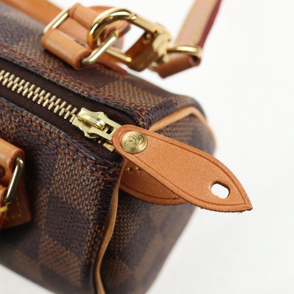LOUIS VUITTON Damier Ebene Mini Speedy Handtasche LV Auth 137150S