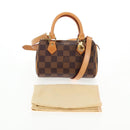 LOUIS VUITTON Damier Ebene Mini Speedy Hand Bag LV Auth 137150S-12