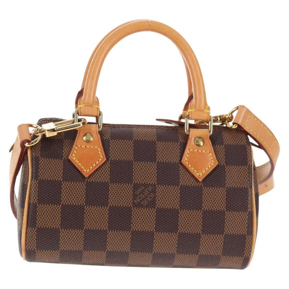 LOUIS VUITTON Damier Ebene Mini Speedy Hand Bag LV Auth 137150S