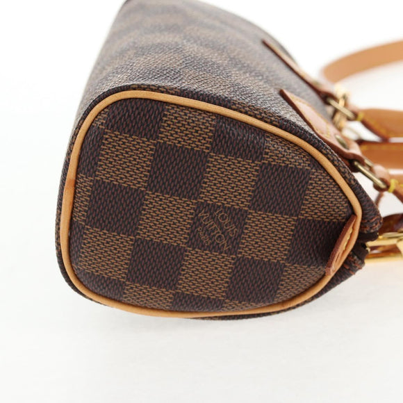 LOUIS VUITTON Damier Ebene Mini Speedy Handtasche LV Auth 137150S