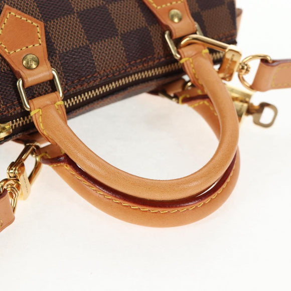 LOUIS VUITTON Damier Ebene Mini Speedy Handtasche LV Auth 137150S