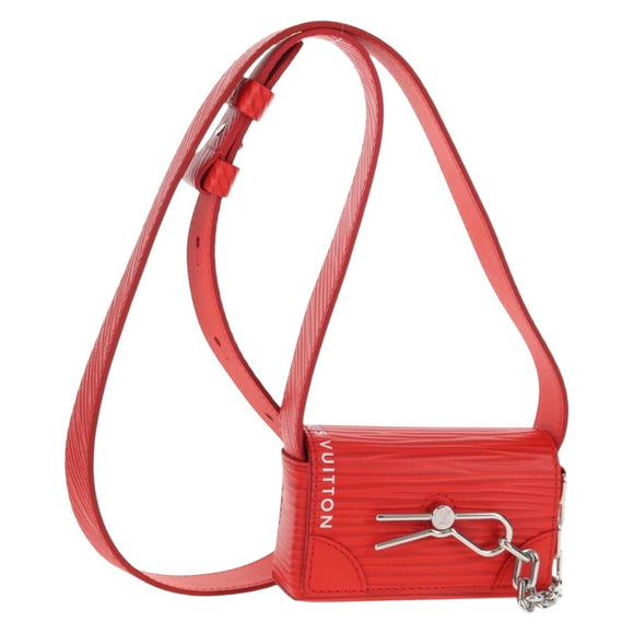 LOUIS VUITTON Micro Steamer Shoulder Bag Leather Red M23837 LV Auth 137151SM