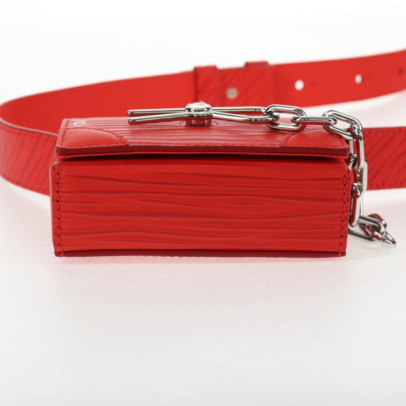 LOUIS VUITTON Micro Steamer Shoulder Bag Leather Red M23837 LV Auth 137151SM