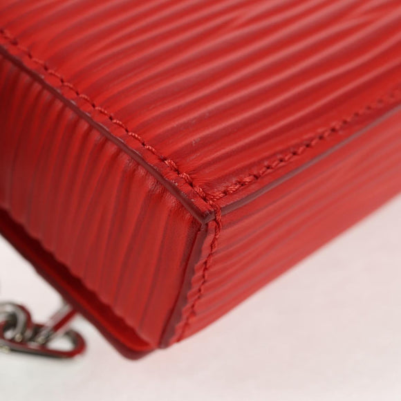 LOUIS VUITTON Micro Steamer Shoulder Bag Leather Red M23837 LV Auth 137151SM