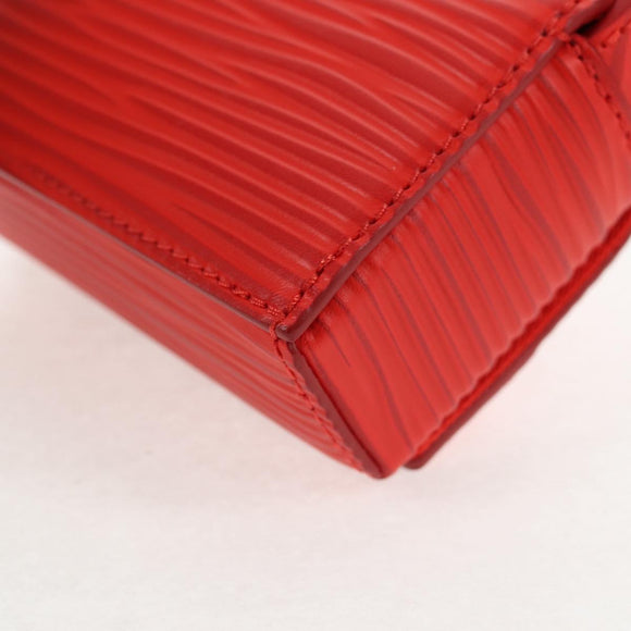 LOUIS VUITTON Micro Steamer Shoulder Bag Leather Red M23837 LV Auth 137151M