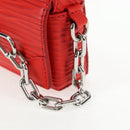 LOUIS VUITTON Micro Steamer Shoulder Bag Leather Red M23837 LV Auth 137151M-16